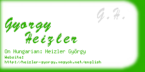 gyorgy heizler business card