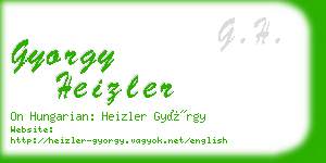 gyorgy heizler business card